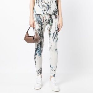 SAIID KOBEISY Couture Abstract Print Leggings Luxury Designer Neoprene Trousers